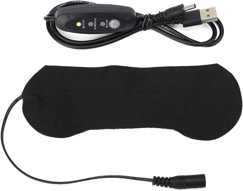 Heated Eye Mask Warming Night Massage Mask Electric USB Heated Hot Pads for Blepharitis Dry Stress Puffy Eyes