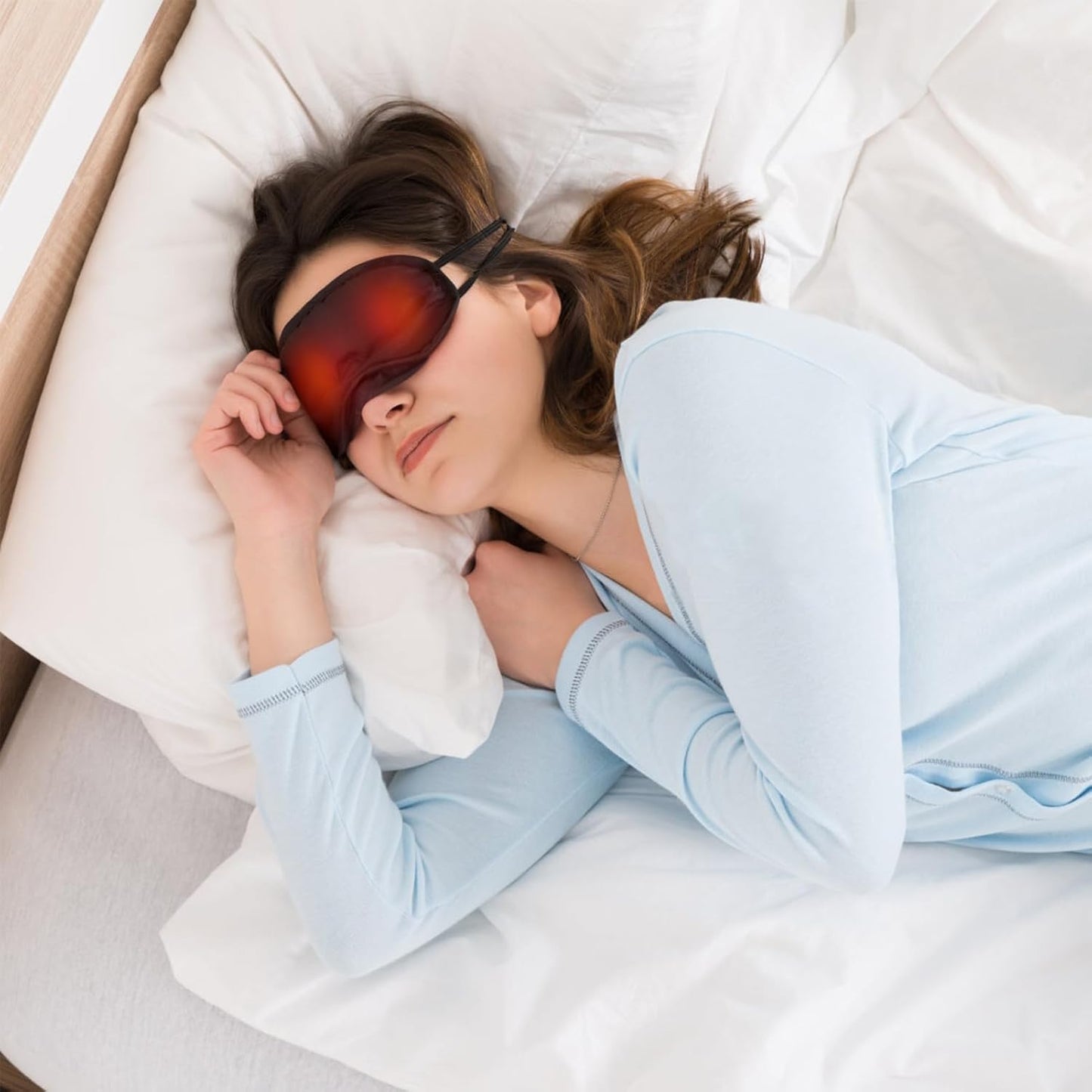 Heated Eye Mask Warming Night Massage Mask Electric USB Heated Hot Pads for Blepharitis Dry Stress Puffy Eyes