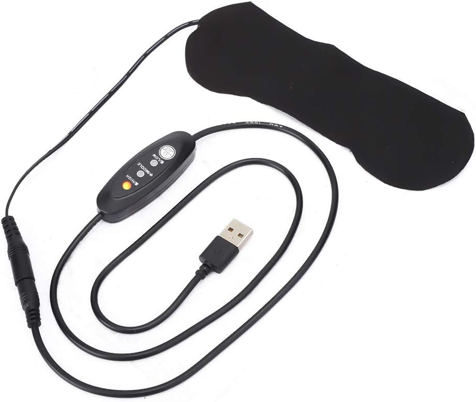 Heated Eye Mask Warming Night Massage Mask Electric USB Heated Hot Pads for Blepharitis Dry Stress Puffy Eyes