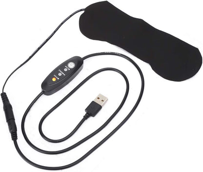 Heated Eye Mask Warming Night Massage Mask Electric USB Heated Hot Pads for Blepharitis Dry Stress Puffy Eyes