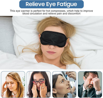 Heated Eye Mask Warming Night Massage Mask Electric USB Heated Hot Pads for Blepharitis Dry Stress Puffy Eyes