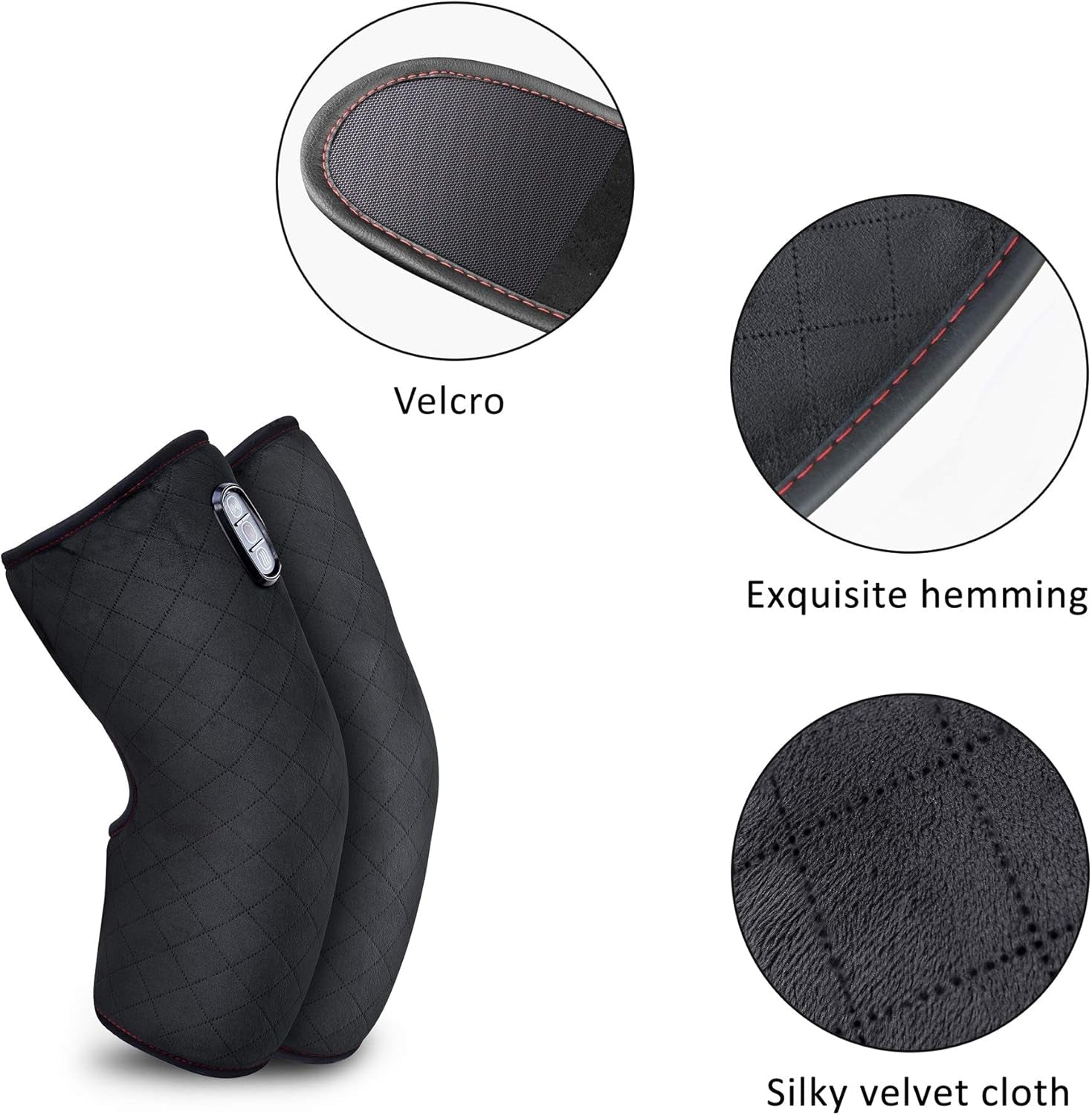 Heated Knee Massager, Knee Brace Wrap with Massage,Vibration,Heating Pad for Knee, Leg Massager, Heated Knee Pad for Stress Relief, Birthday Gifts for Her Him,Gifts for Men/Women